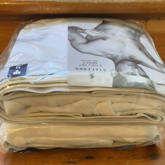 Lot Of 2 (Packs) Stafford Men's 6 Full-Cut Briefs Size 44 New in Package - Picture 7 of 10